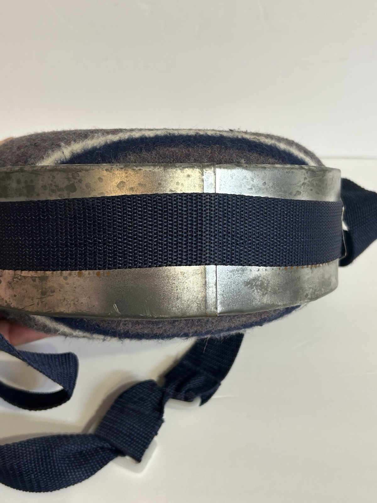 WOOL BLANKET COVERED VINTAGE METAL CANTEEN