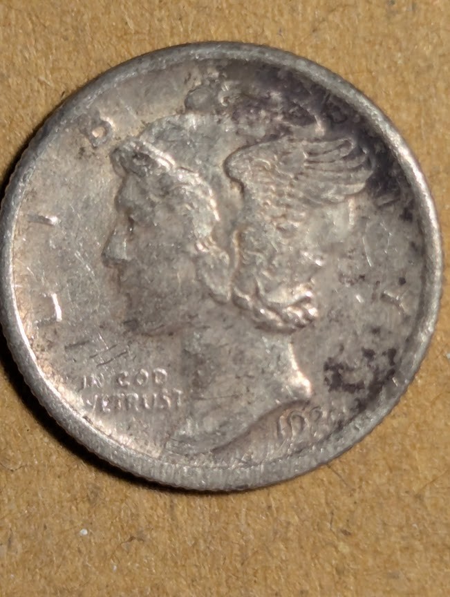 US 1920 Mercury Dime Silver