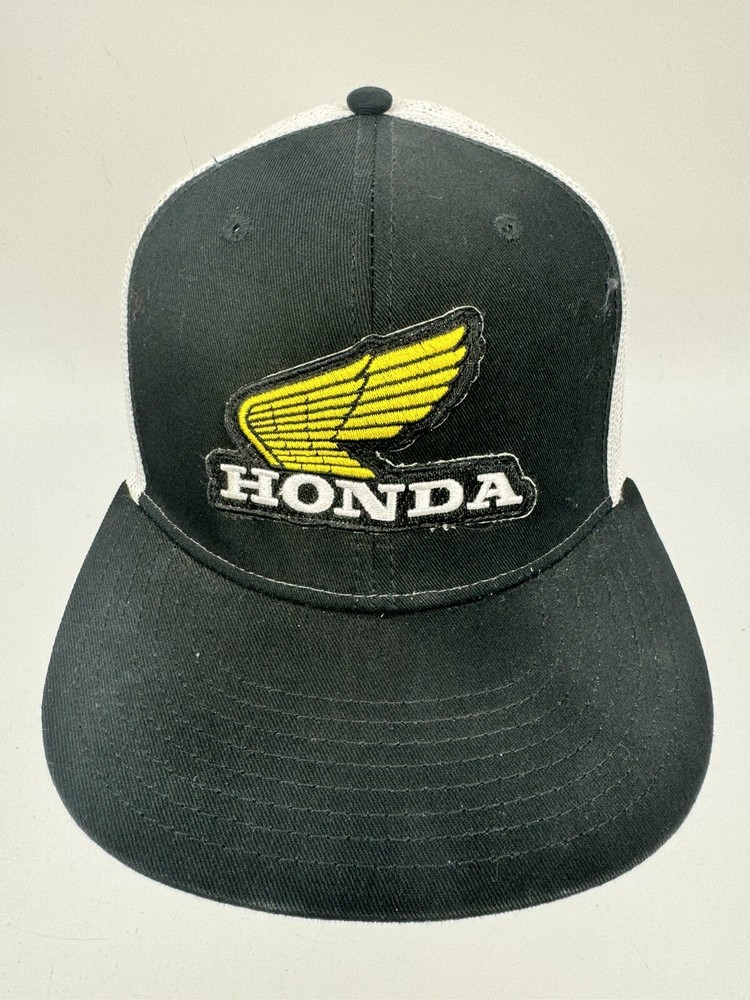 FX Honda Patch Snapback Mesh Trucker Hat Black/ White Adjustable