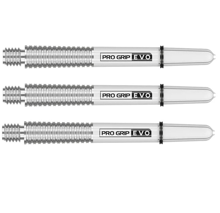 MEDIUM SILVER TARGET PRO GRIP EVO DART SHAFTS