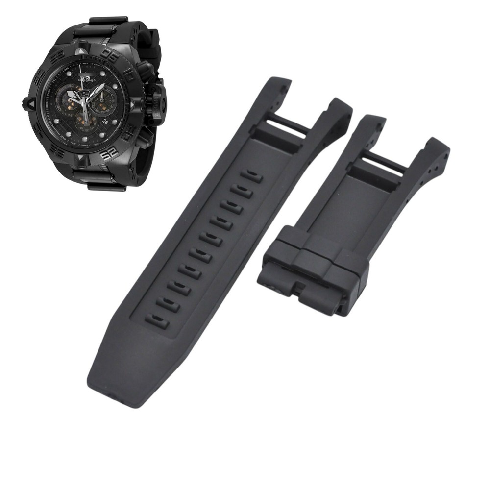 Subaqua 6582 33mm Black Rubber Watch Strap For Invicta