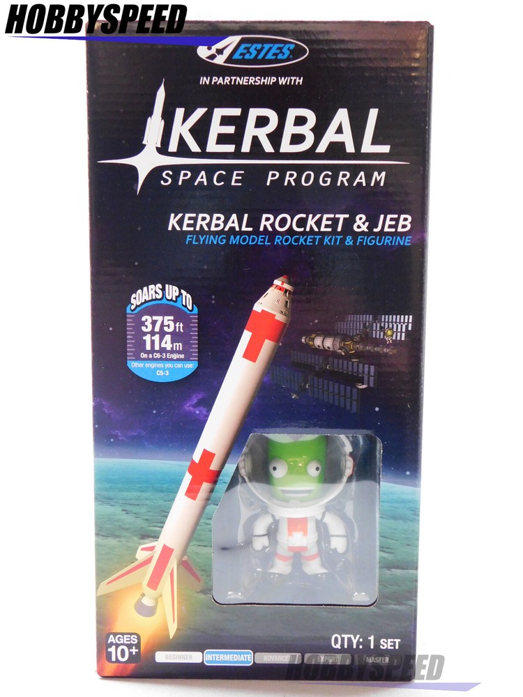 ESTES KERBAL ROCKET & JEB FLYING MODEL KIT INTERMEDIATE launch EST9726 NEW