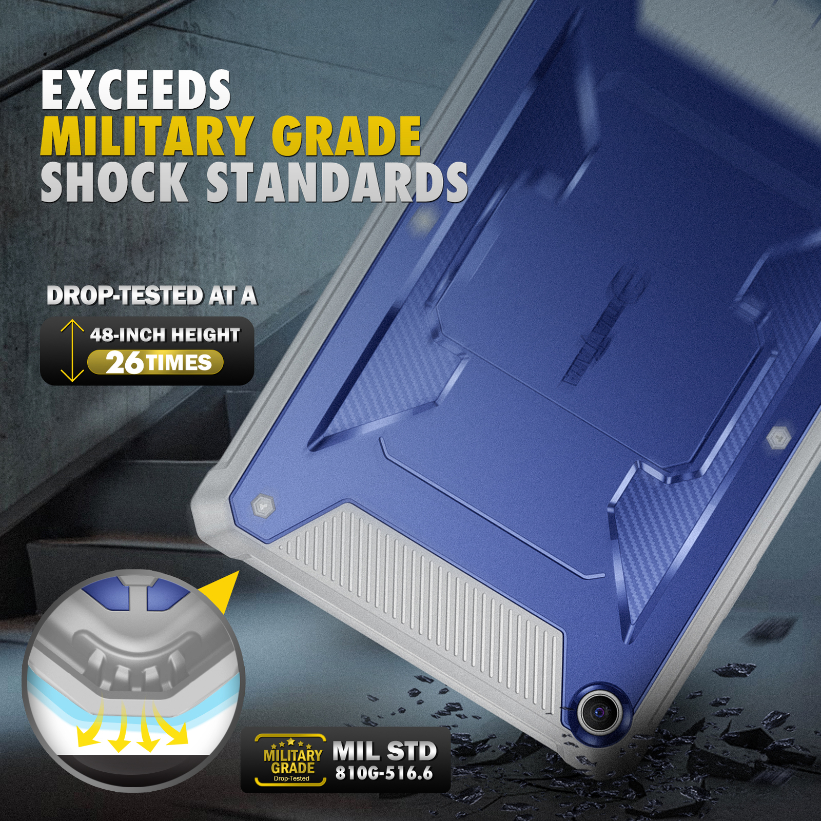 Shockproof Case for Samsung Galaxy Tab A9 Plus 11 Inch 2023 Rugged Cover Stand