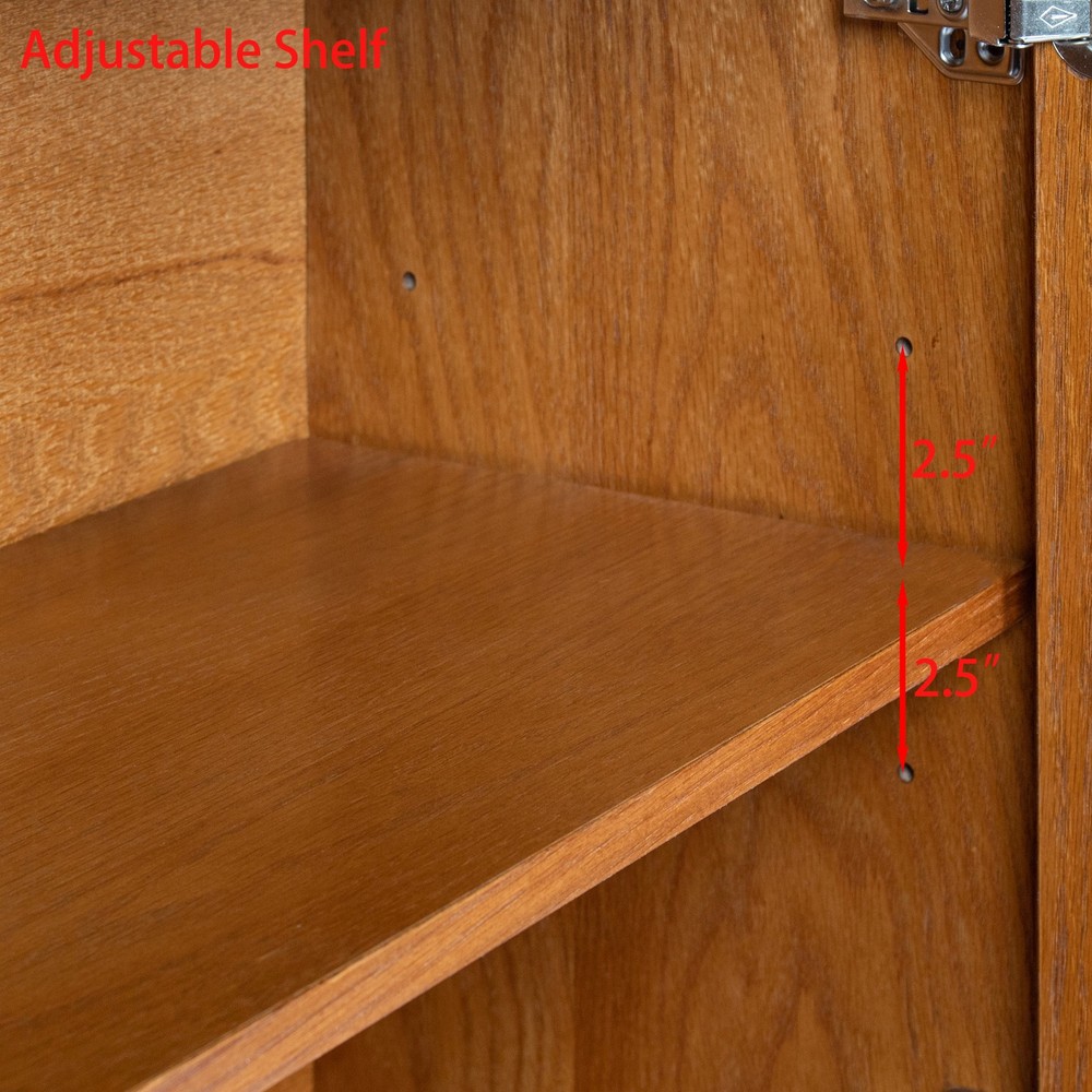 Walnut-colored Sideboard, Buffet Cabinet with Storage, Rustic Storage Cabinet