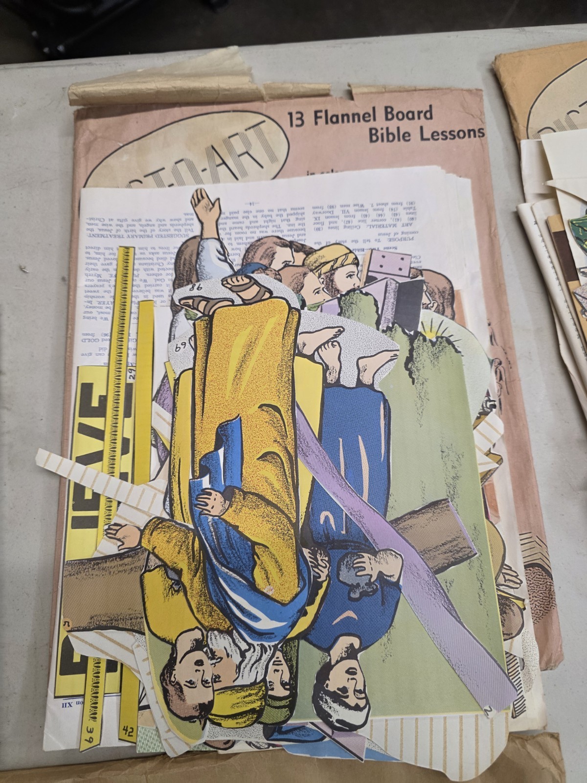 Vintage Flannel Board Bible Lessons Pictoart + 5 Sets Homeschool Lot Church