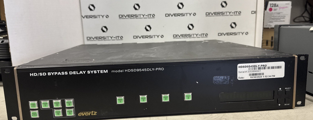 Evertz HDSD9545DLY-PRO HD/SD Audio & Video Delay Time Shift Processor