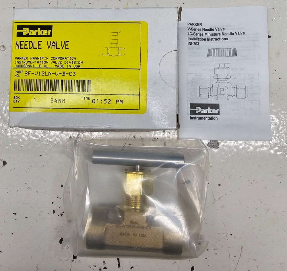 Parker Needle Valve 8F-V12LN-V-B-C3
