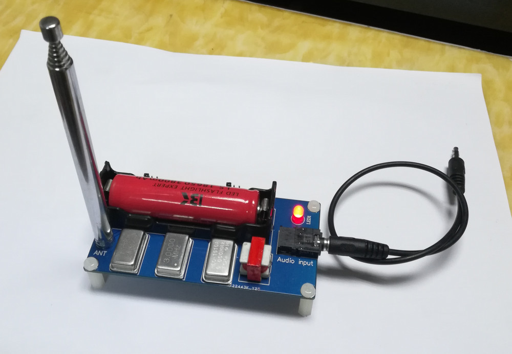 3-Channel AM Transmitter 1MHz 3MHz 5MHz Finished Board + Antenna+Audio Cable New