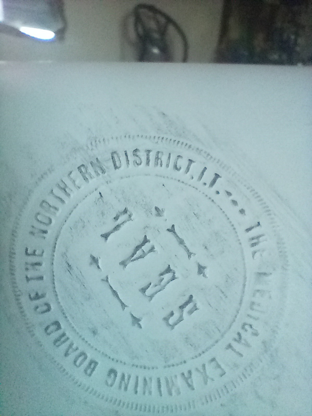 Paper Sealer The Medical Examining Board Of Northern District Indian Territory