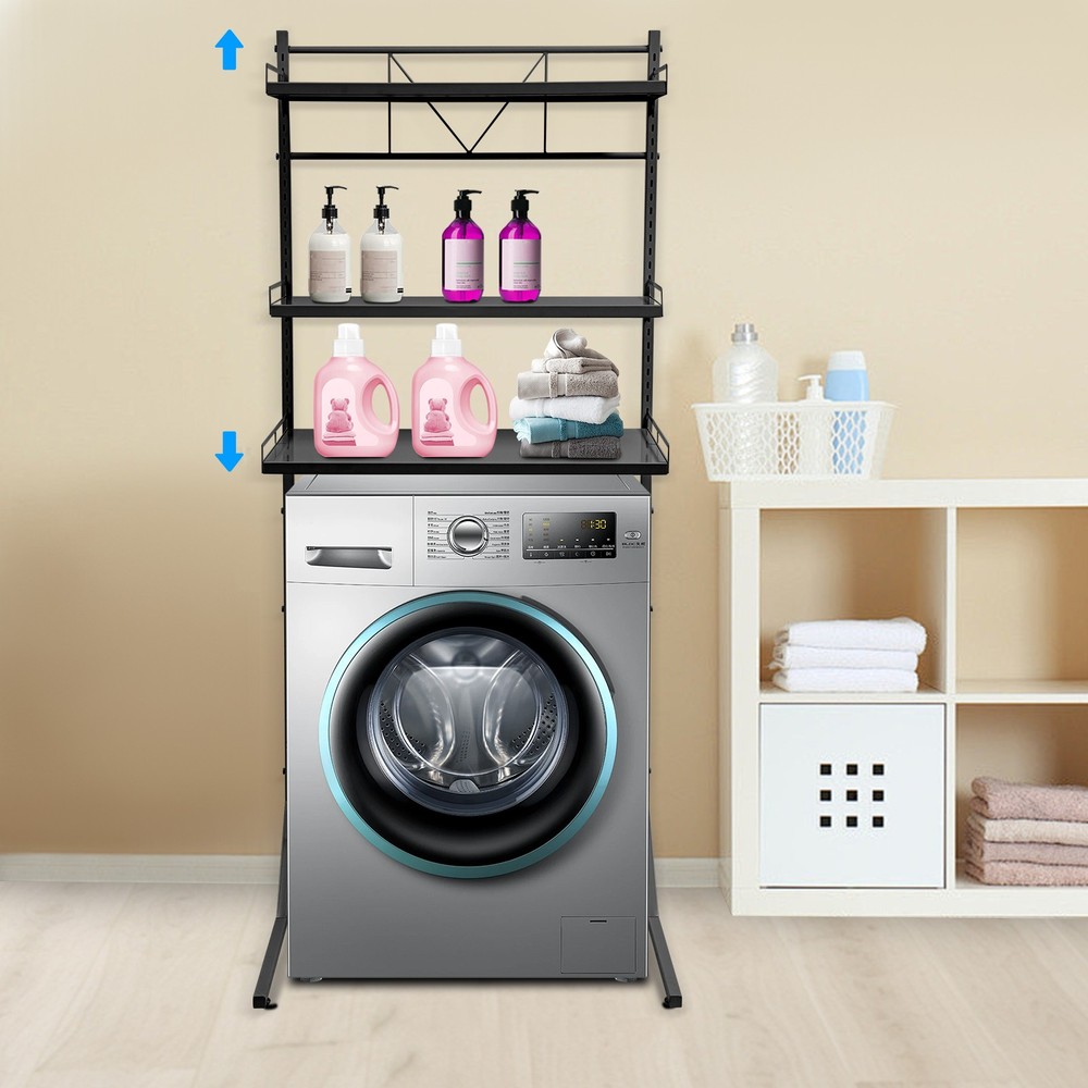 3 Tier Multi-functional Washing Machine Shelf Space Saving Washing Machine Shelf