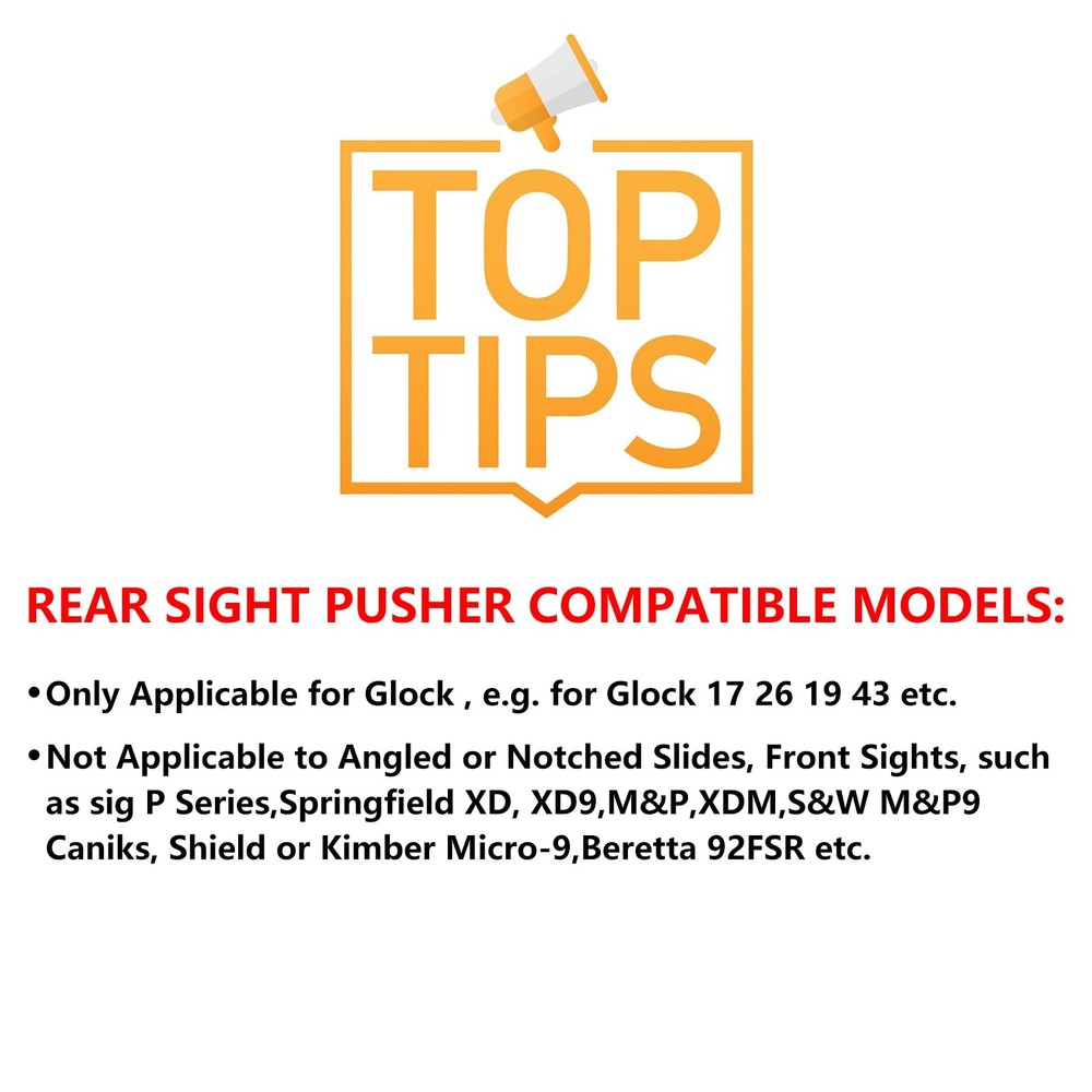 Pridefend Sight Pusher for Glock Square Slides,Sight Tool, Dark Grey