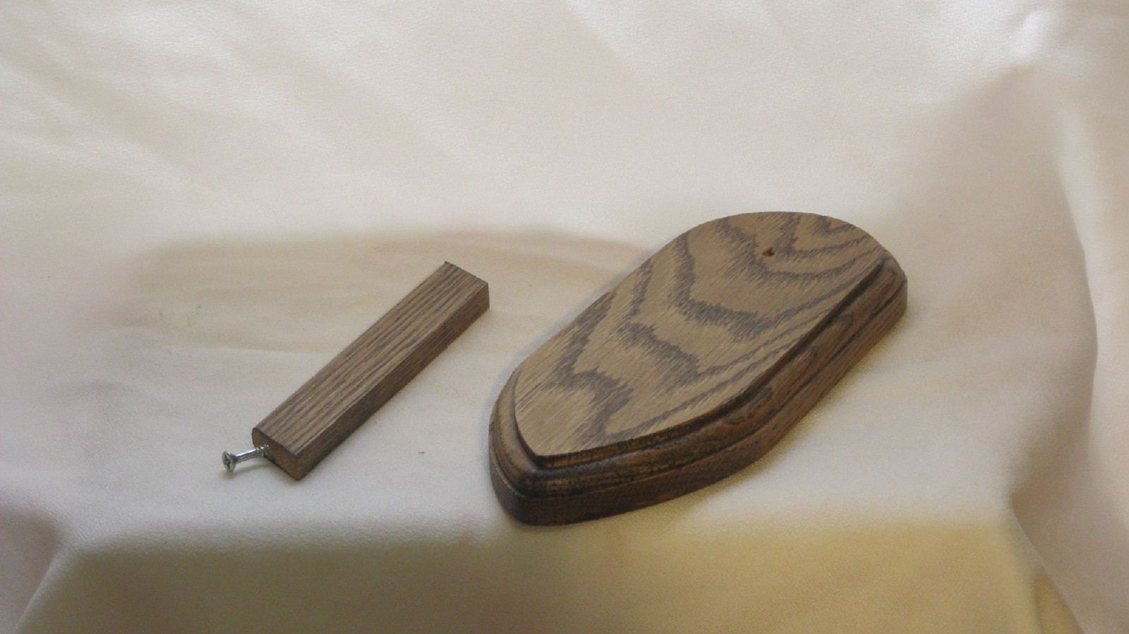 Handgun rack; handmade for 1 Nambu 14 style; made from oak;