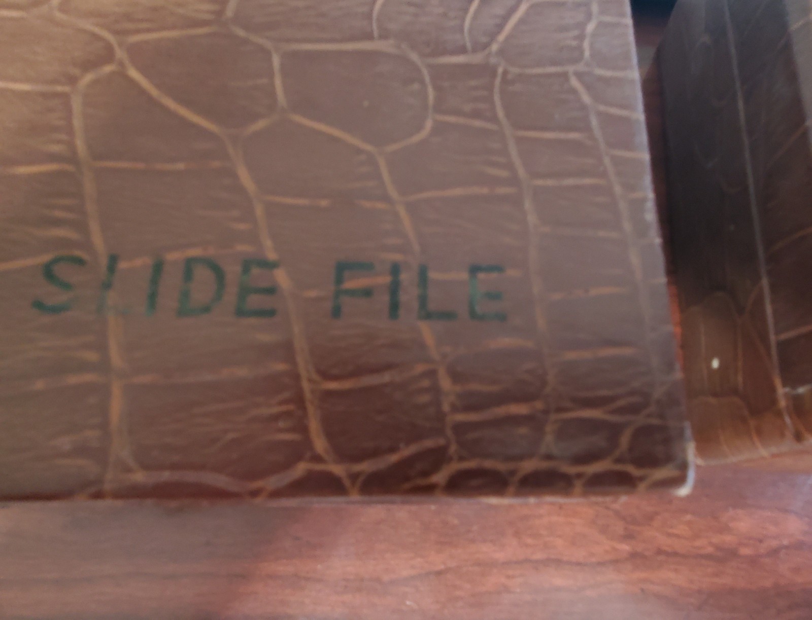 2 Vintage 1950s 35mm Slide File Cases Boxes storage 10 x 6 x 2.75 100 slides ea