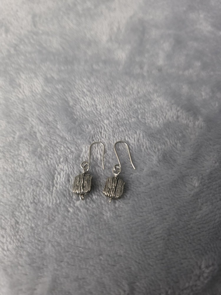 Sterling Silver Pressed Wire Earrings Dangle Drop