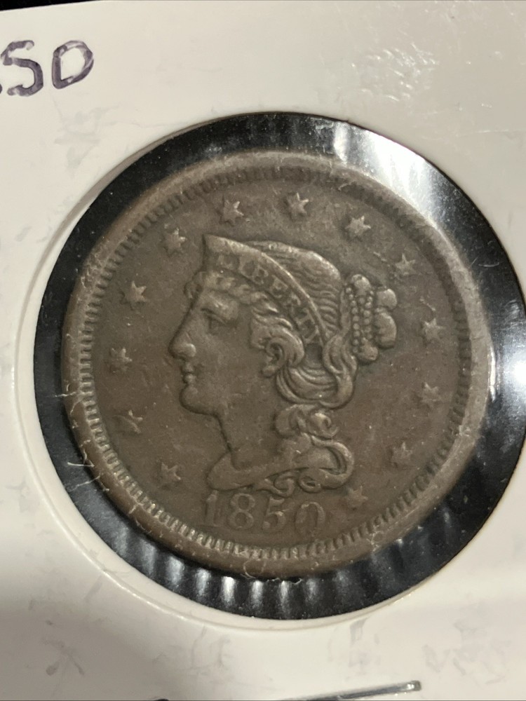 1850 Braided Hair Large Cent