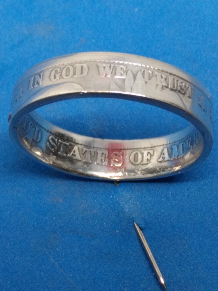 1901 BARBER HALF DOLLAR COIN RING (.900 silver)