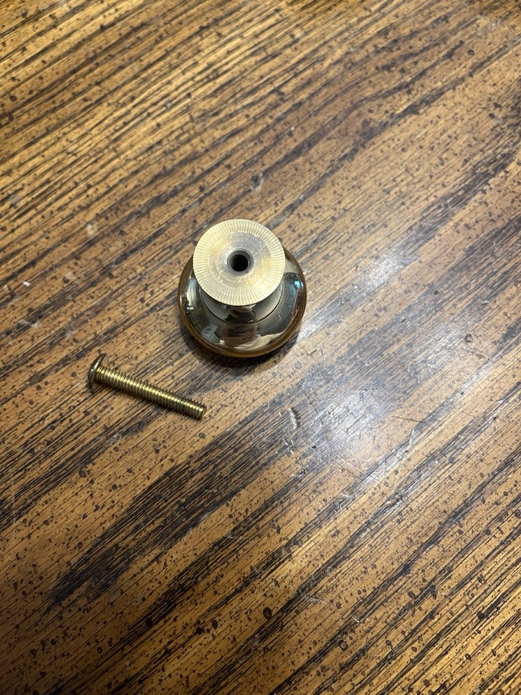 Vintage Lot Of 13 Solid Brass Round Drawer Pull Knobs