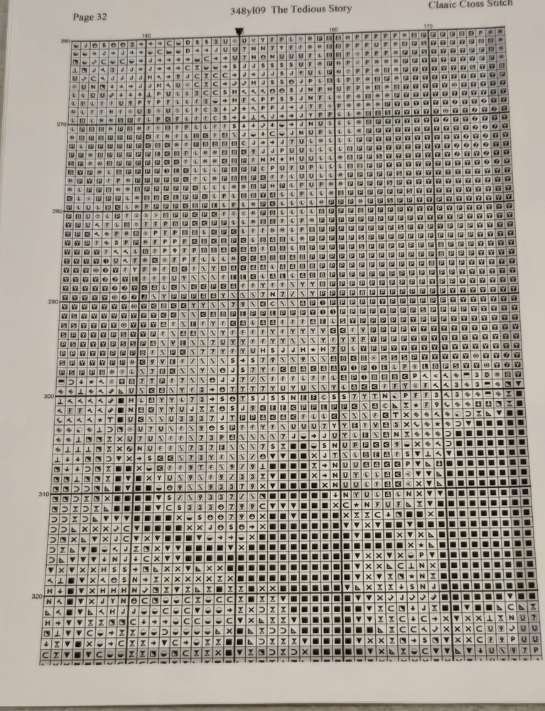 Classic Cross Stitch Pattern - The Tedious Story