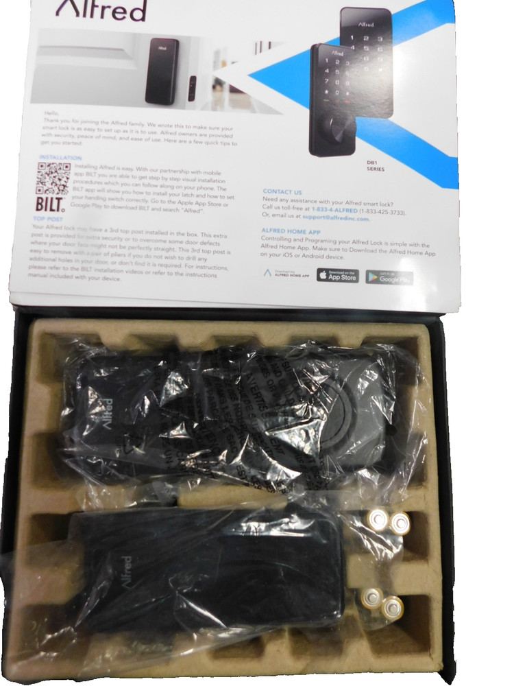Alfred Smart Home Touchscreen Deadbolt DB1-Open Box Display