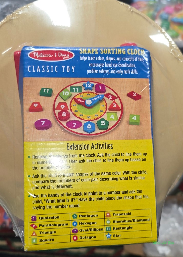 Melissa & Doug Shape Sorting Clock