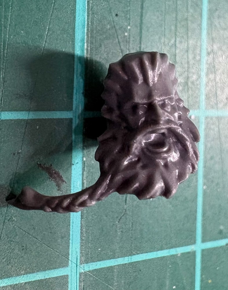 Space Wolves Space Marine Head E Unhelmeted Braided Beard 40K Bits Kitbash