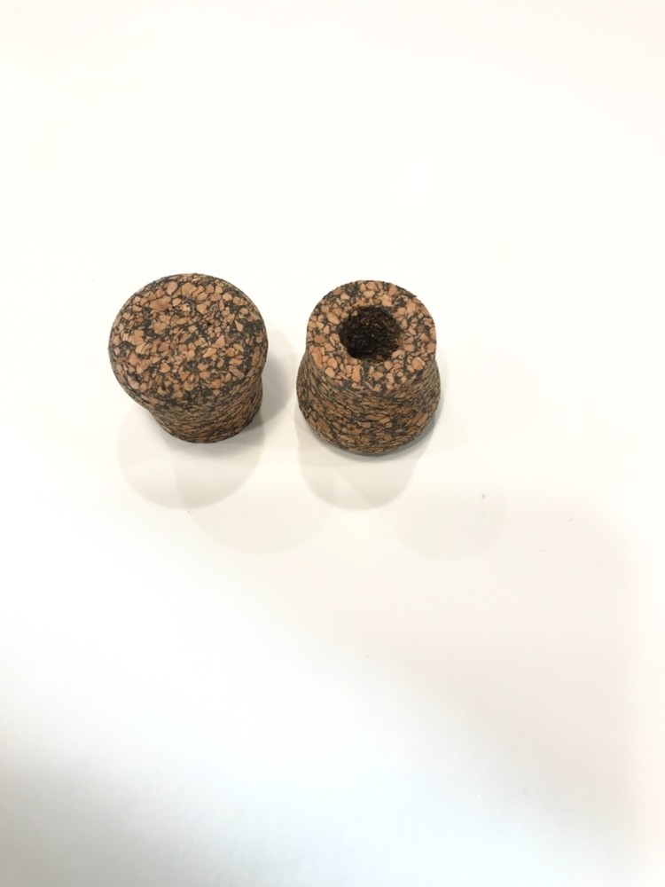 Spotted Rubberized ButtCap /End Cap. 1 Cap, Cork Rings