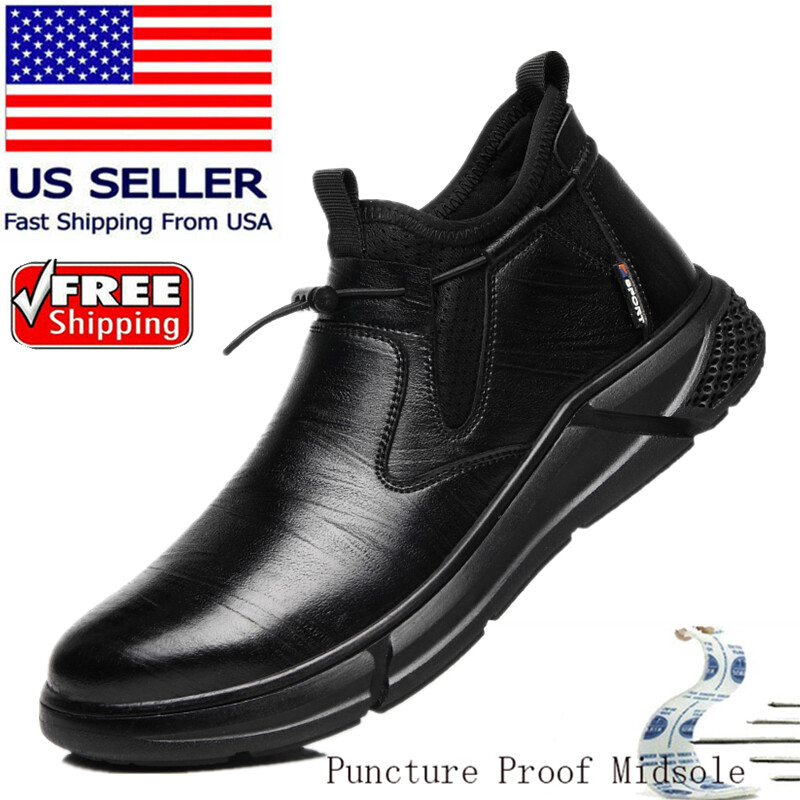 Mens Waterproof Work Boots Steel Toe Safety Shoes Indestructible Non Slip Boots