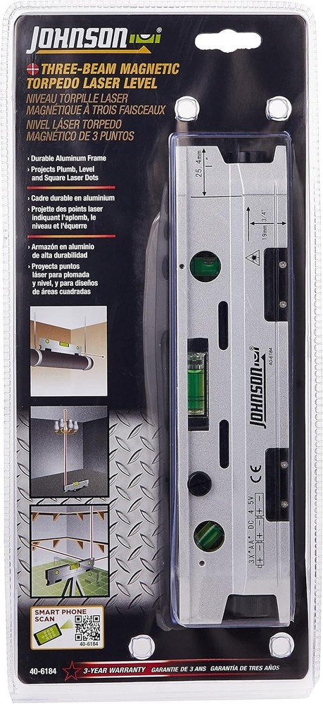Professional Precision Tool: Johnson 40-6184 Magnetic Laser Level with Soft Case