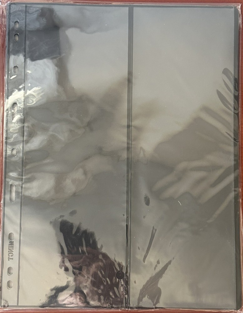 10 Sheets with 9 Binder Holes Double Sided Stamp Album Stock Pages(2 pockets)#B2