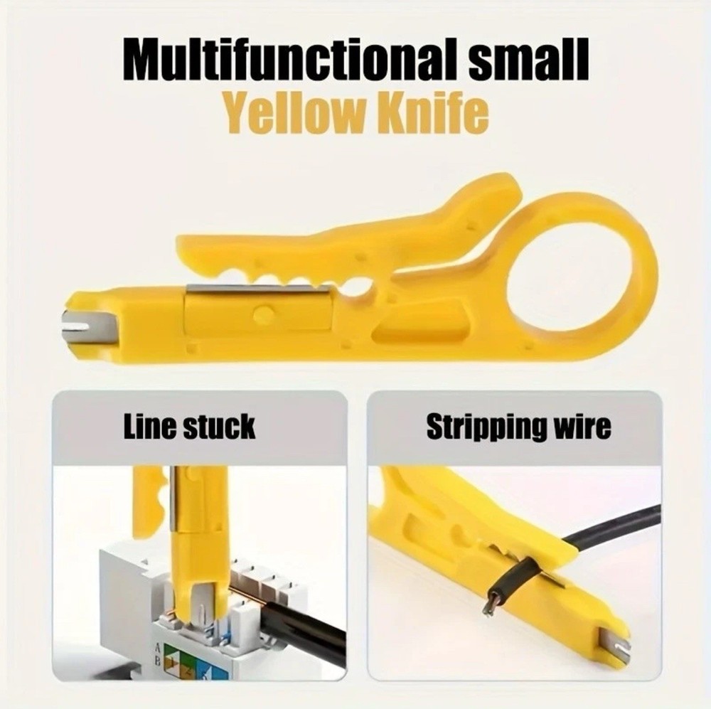 Network Tool Repair Kit -Crimper, Tester & Strippers for Ethernet Cable Work