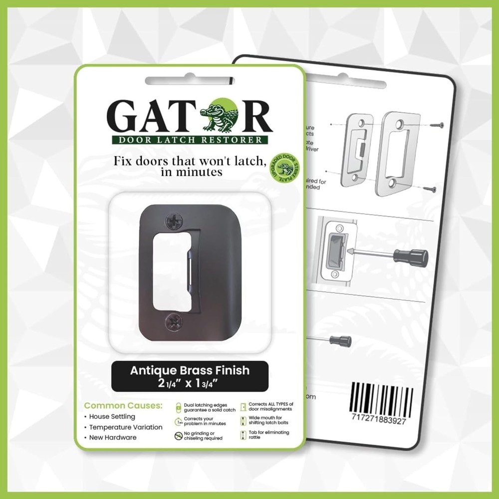 Gator Door Strike Plate | Universal Latch Restorer 4-Pack