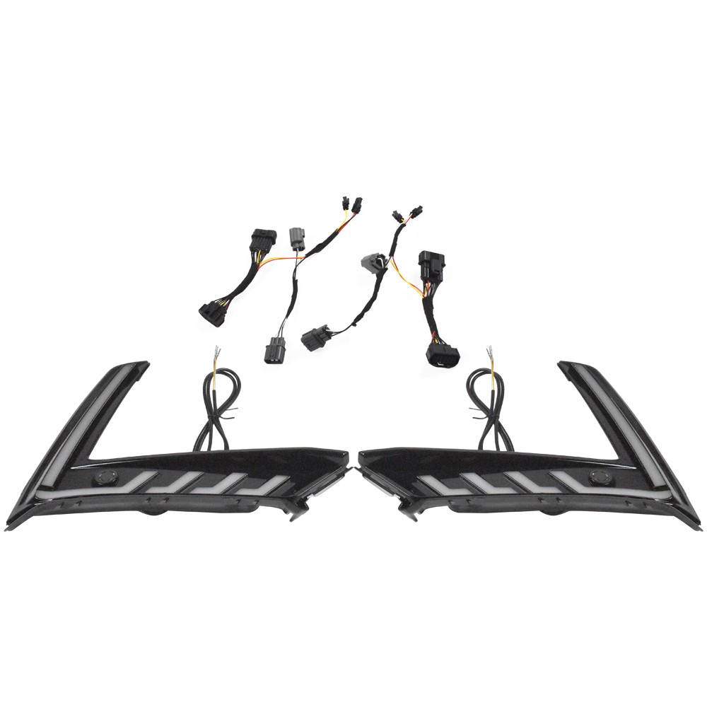 Pair For Honda CR-V CRV 2023-2025 LED DRL Fog Light Turn Signal With Sensor Hole