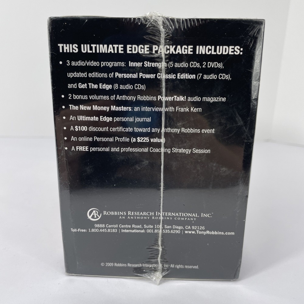 Anthony Robbins Ultimate Edge 3 Part Get Personal Power Inner Strength CD DVD