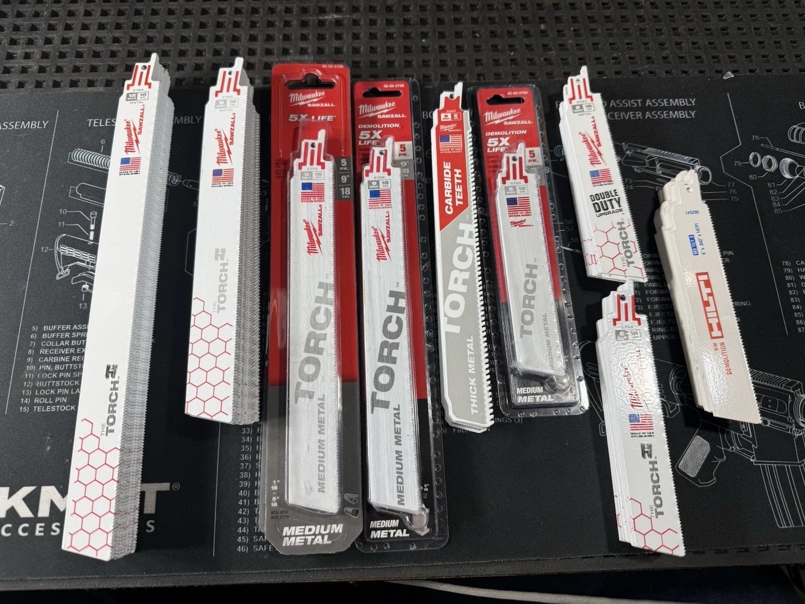 Mikwaukee 12” 5789 9” 5788 6” 5784 9” 5202 And HILTI 362541 Sawzall Blades New