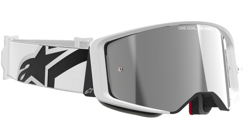 ALPINESTARS GOGGLE SUPERTECH CORP White with Silver Mirror Lens