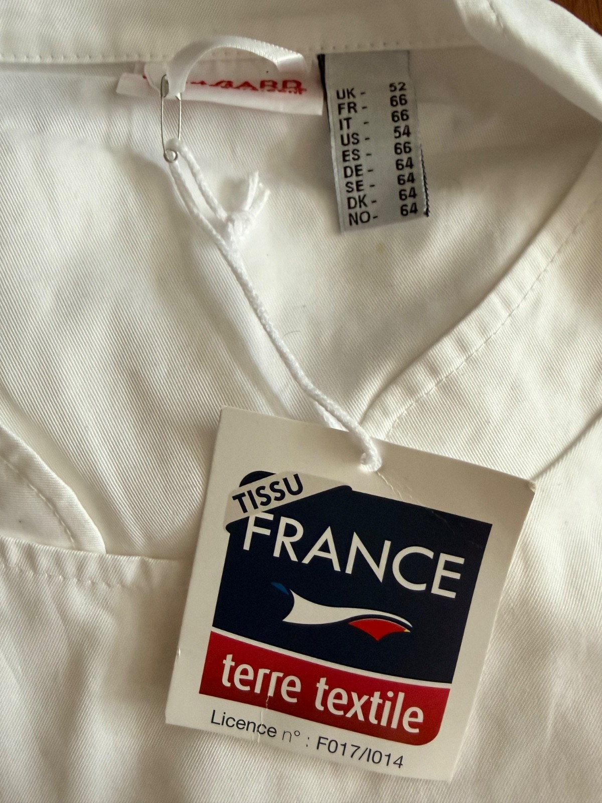 Bragard Grand Chef White Double Breasted Chef Coat Jacket Size 54 France