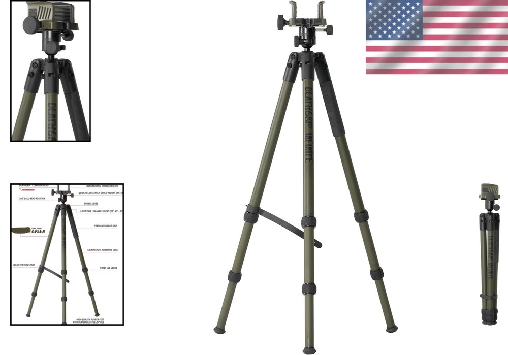 Versatile DeathGrip Aluminum Tripod with Quick-Release and Adjustable Height