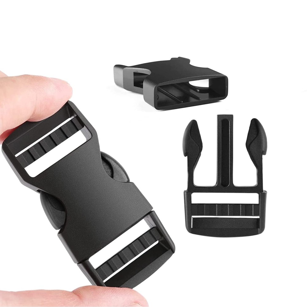 6 Pack 1" Buckle Quick Side Release Buckles Dual Adjustable 1", A-1"buckles