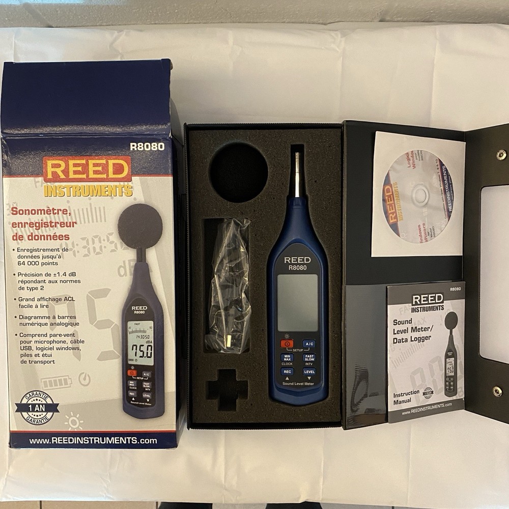 REED INSTRUMENTS R8080 SOUND LEVEL METER,DATA LOGGER