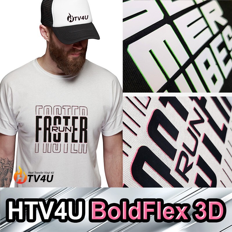 HTV4U BoldFlex 3D Heat Transfer Vinyl 20" Roll (Yard)