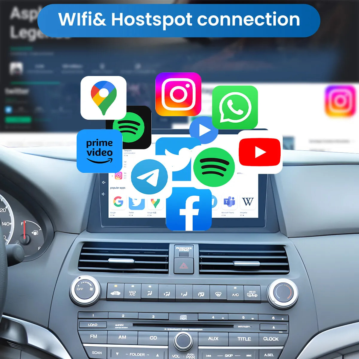 FOR HONDA ACCORD 8th 2008-2013 ANDROID 13.0 APPLE CARPLAY CAR STEREO GPS RADIO