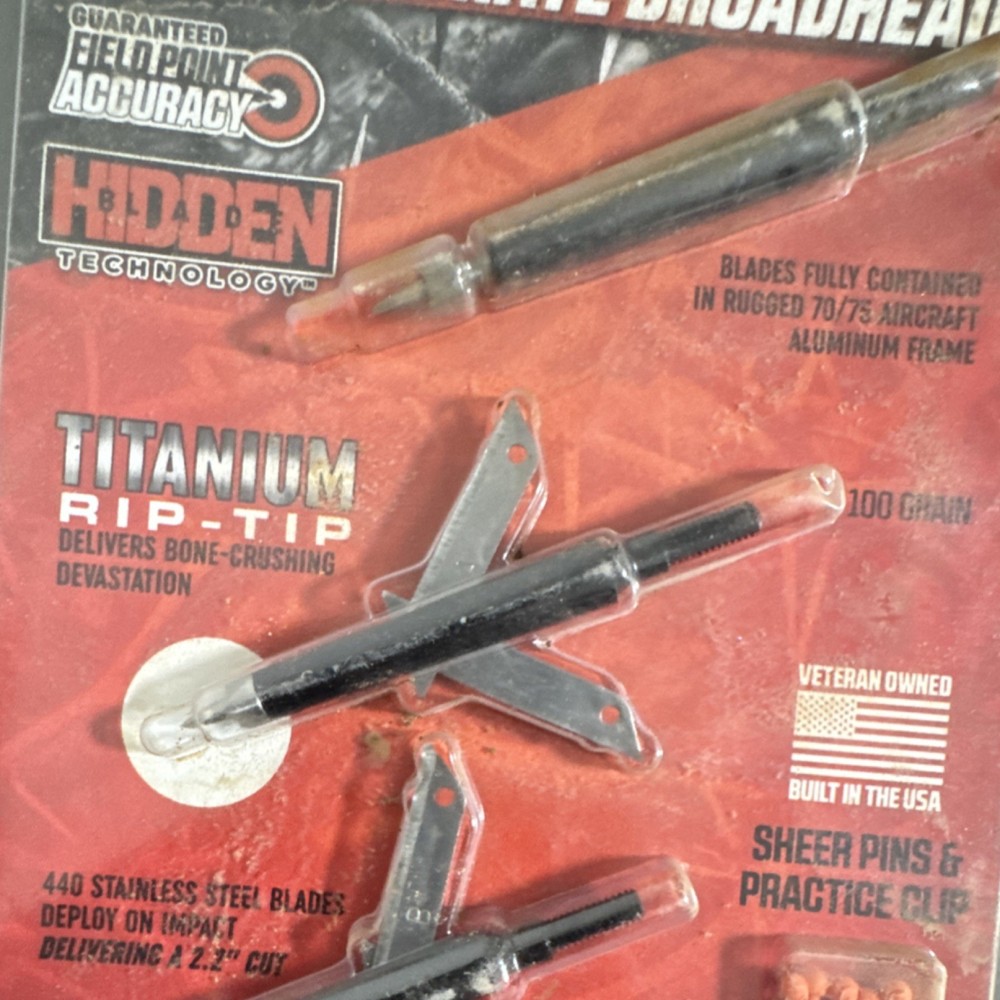 Broadheads and Bushnell binoculars