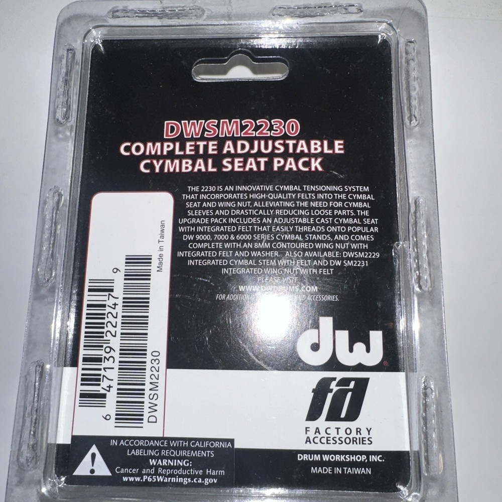 DW DWSM2230 complete adjustable cymbal seat pack