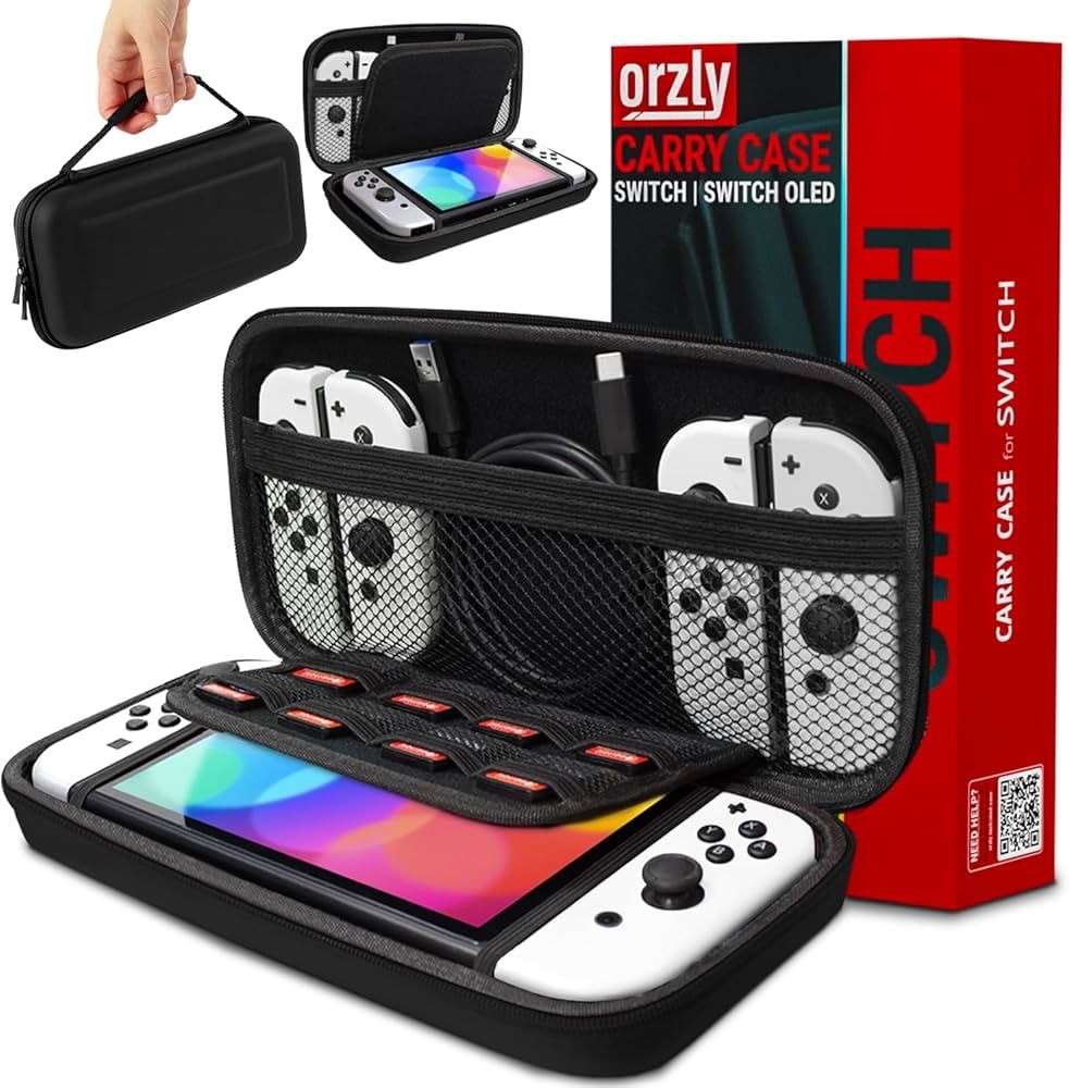 Orzly Switch Accessories Ultimate Pack for Nintendo Switch - Black