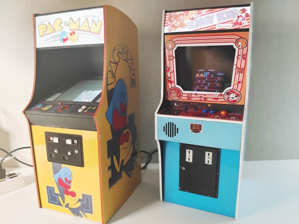 Donkey Kong trilogy 1/6 scale mini working arcade cabinet.