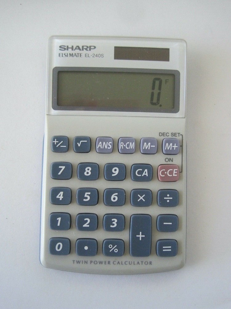 Sharp EISIMATE EL - 2405 Calculator Twin Power