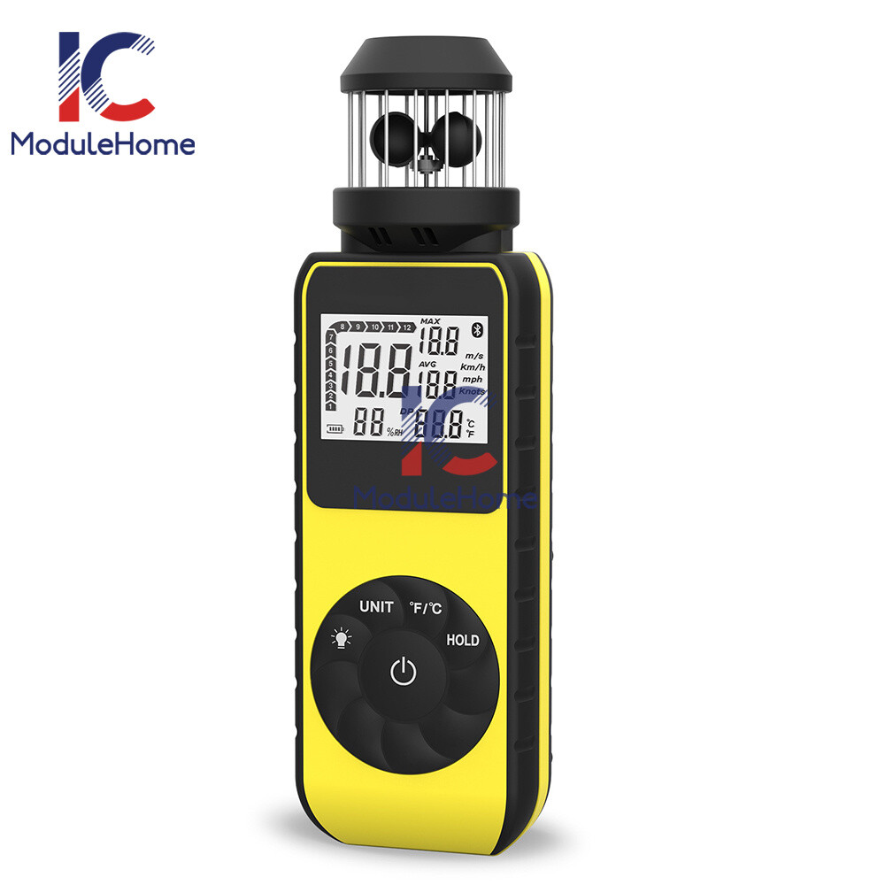 Digital Cup Anemometer Compass Measure Wind Temperature 360°Rotating + Backlight