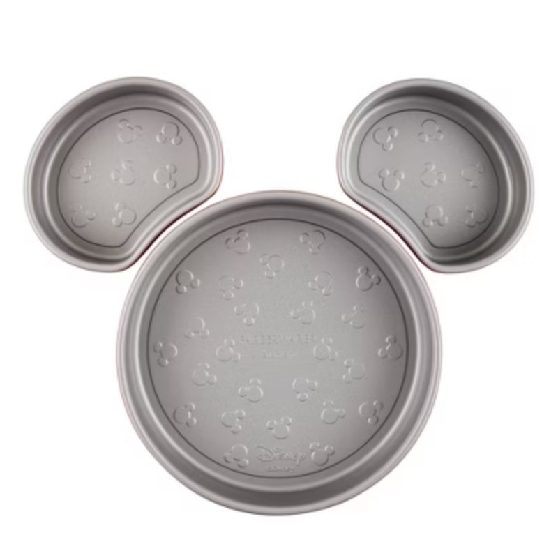 Mickey Mouse Head 3pc Nonstick Bakeware Set Red