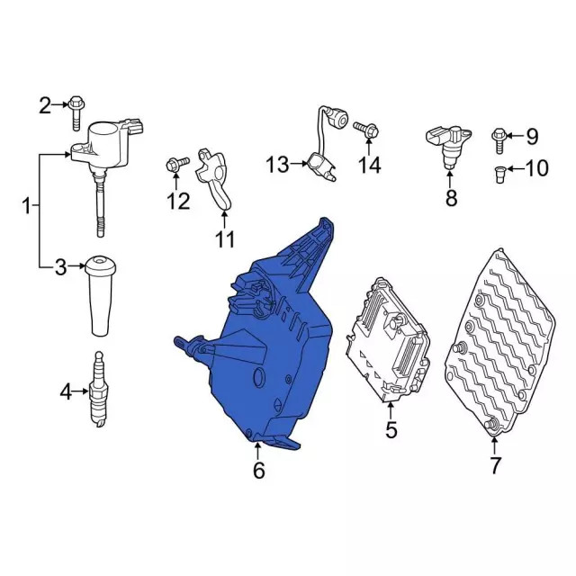 Genuine Ford Engine Control Module (ECM) Bracket CV6Z-12A659-H