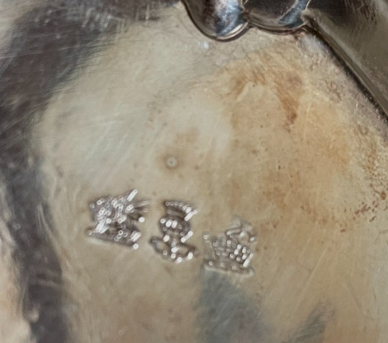 Vintage Barbour International Silver Plate 9" Serving Plate w/Grape Leaf Border